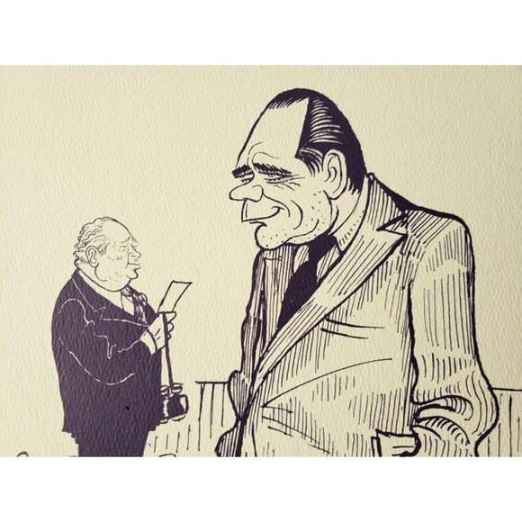 Equestrian Caricature 1970's Sigmund Sommer Frank Martin 14" x 17" Art #79 print - Picture 3 of 3